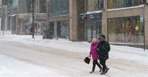 Snow descends on Montreal as blast of wintry weather hits Quebec ...