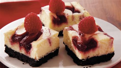 Raspberry-Swirl Cheesecake Bars Recipe - BettyCrocker.com