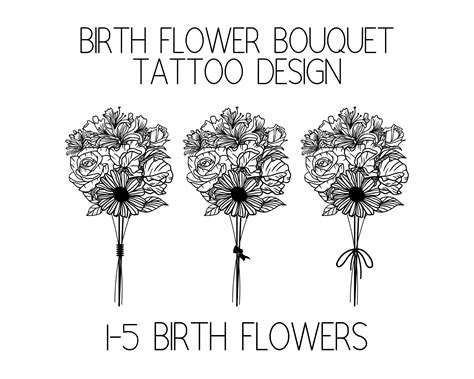 Flower Bouquet Tattoo, Birth Flower Tattoos, Flowers Bouquet, February Birth Flowers, Sts 1 ...