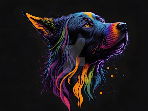 Neon Dog (3) by C4Dart on DeviantArt