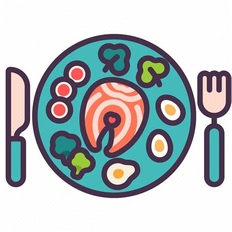 Care, dinner, eating, food, healthy, salmon, self icon - Download on Iconfinder