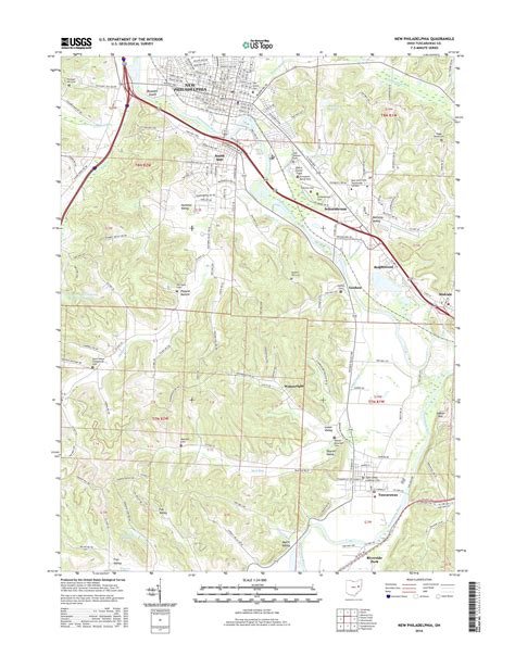 MyTopo New Philadelphia, Ohio USGS Quad Topo Map