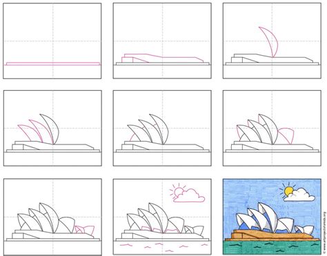 How to Draw the Sydney Opera House · Art Projects for Kids