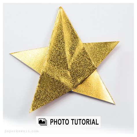 Origami 5 Point Star Photo Tutorial Step By Step Instructions - Paper ...