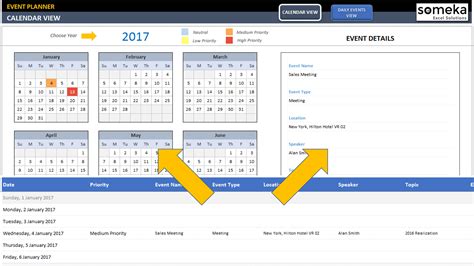 Event Calendar Excel Template | 2024 Calendar and Scheduler