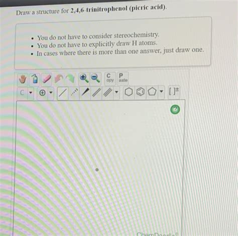 Solved Draw a structure for 2,4,6-trinitrophenol (picric | Chegg.com