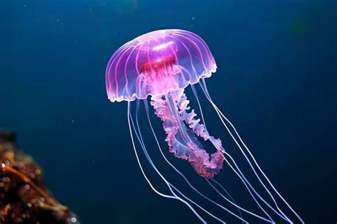 Premium AI Image | Mauve stinger purple jellyfish