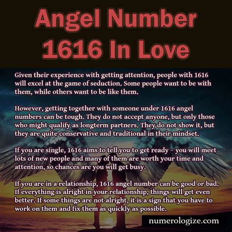 Angel Number 1616 in Love | Angel number meanings, Number meanings, Angel numbers