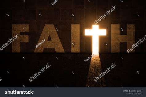 Faith Cross Door Dark Room Big Stock Illustration 2058142148 | Shutterstock