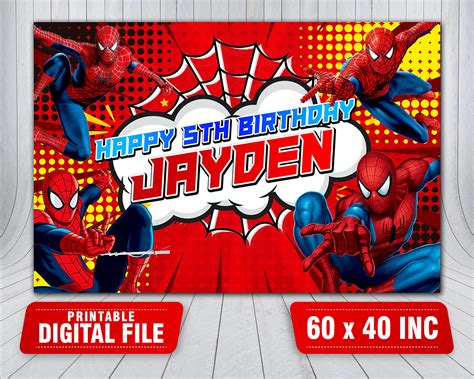 Spiderman Birthday Background | ubicaciondepersonas.cdmx.gob.mx