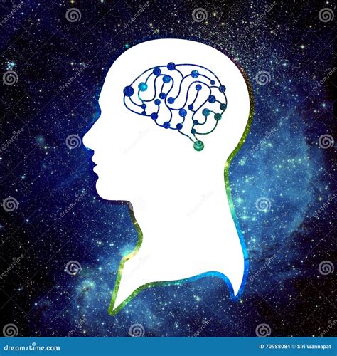 Human Brain and Universe stock photo. Image of people - 70988084