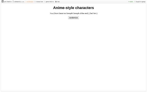 Anime-style characters ― Perchance Generator