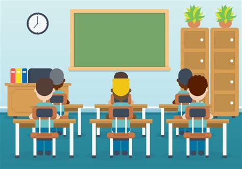 Classroom with kids vector illustration 211530 Vector Art at Vecteezy