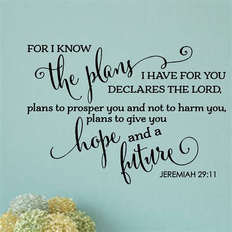 Enchantingly Elegant For I Know the Plans I Have for You Bible Verse Wall Decal & Reviews | Wayfair