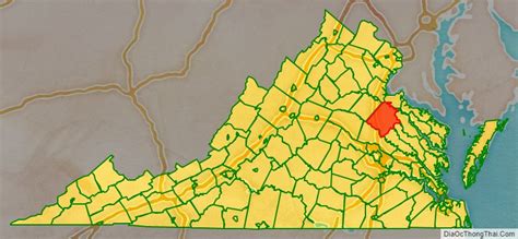 Map of Caroline County, Virginia