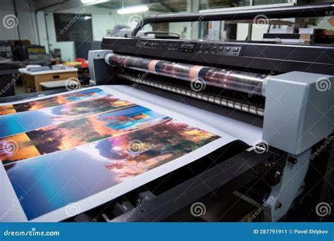 Large Format Printing Machine in Operation. Industry Stock Image ...