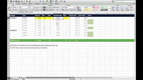 Marketing Campaign Tracking Excel Template For Digital Business - YouTube