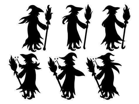 Halloween Witch Silhouette Illustration 9855320 Vector Art at Vecteezy