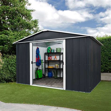 Yardmaster Castleton 10 x 8 Apex Metal Garden Shed – Pure Garden Buildings