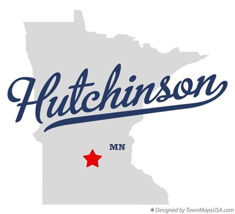 Map of Hutchinson, MN, Minnesota