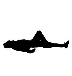 Silhouettes Man Lying Down Vector Images (51)