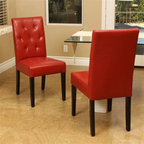 Exclusive Red Leather Dining Room Chairs furniture in Home Décor Ideas from Red Leather Dining ...