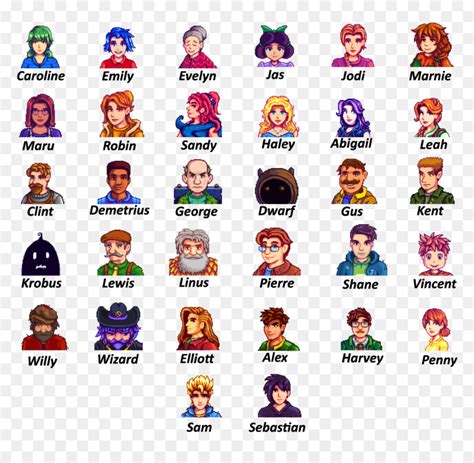 Stardew Valley Villagers Names, HD Png Download - vhv