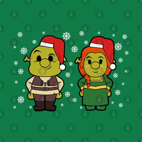 Shrek and Fiona Christmas - Shrek - T-Shirt | TeePublic