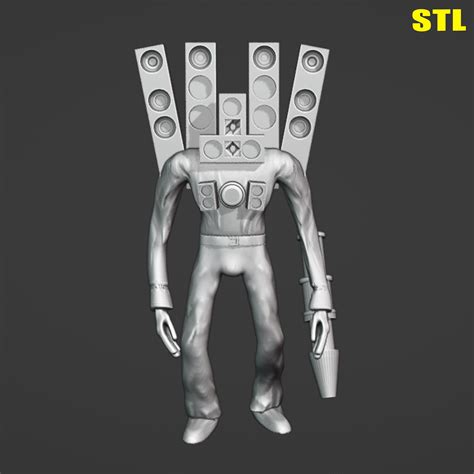 STL-Datei Titan Speakerman (Skibidi Toilette - Staffel 1) Miniatur-Skulptur・Design für 3D ...