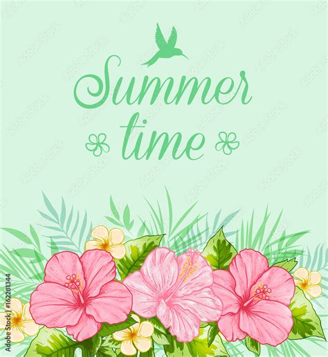 Tropical summer background Stock Vector | Adobe Stock