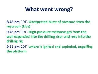 BP-Deepwater horizon-Macondo-Gulf Of Mexico Oil Spill | PPT