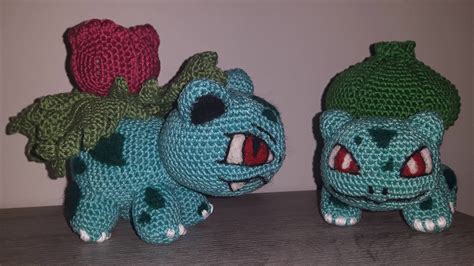 I crocheted Bulbasaur a big brother. Meet Ivysaur! : crochet