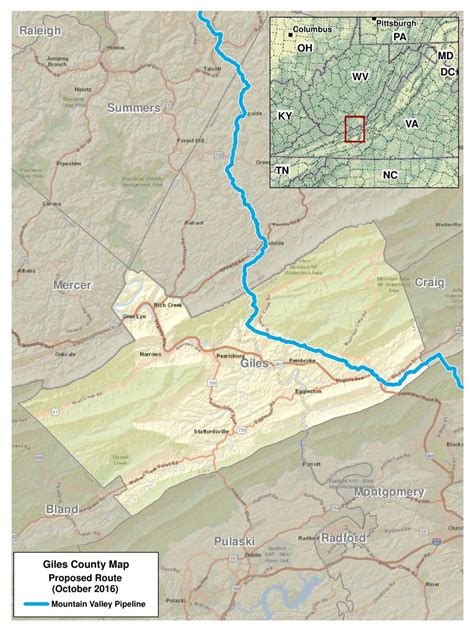 Map: Proposed Mountain Valley Pipeline path | News | bdtonline.com