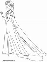 Elsa Dress Disney Frozen Coloring Pages sketch template