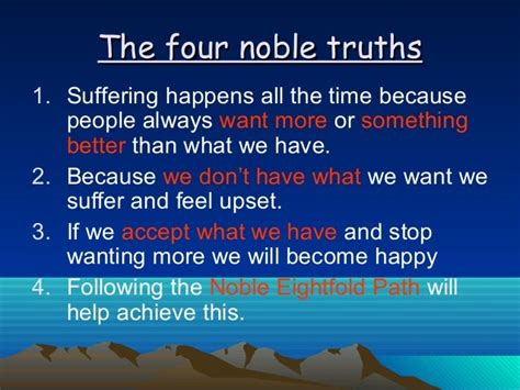 Four noble truths