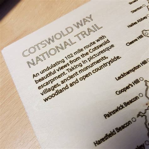 Cotswold Way National Trail Map and Route Information Wooden - Etsy