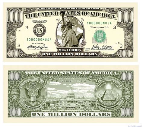 (50) Traditional Million Dollar Bills - Fun Novelty Prank Collectible ...