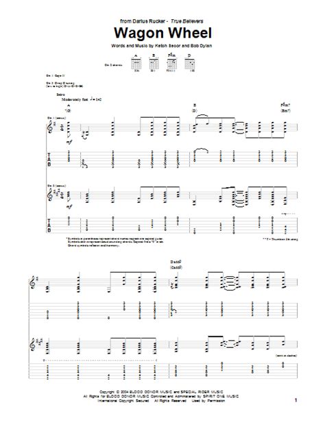 Wagon Wheel by Darius Rucker - Guitar Tab - Guitar Instructor