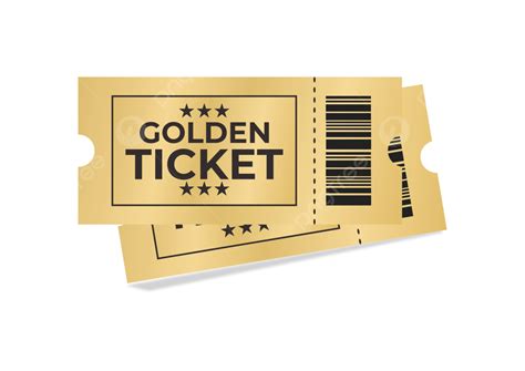 Design Golden Ticket Icon Vector Clipart, Ticket, Golden Ticket, Vector PNG and Vector with ...