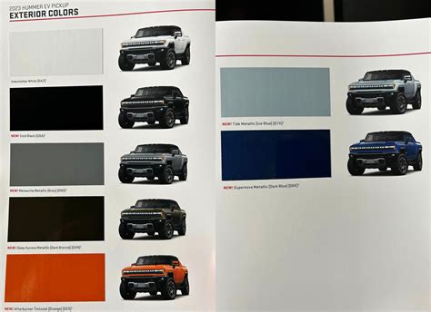 2023 GMC Hummer EV Color Options Revealed In Dealer Document | GMC ...