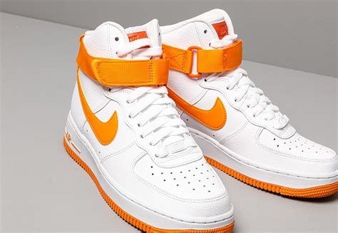 Nike Wmns Air Force 1 High White/ Orange Peel-campfire Orange in White ...