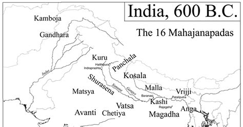 Map of India, 600 BCE (Illustration) - World History Encyclopedia