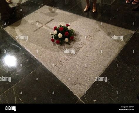 Tomb of Spanish dictator Francisco Franco in the Basilica de la Santa Cruz (Basilica of the Holy ...