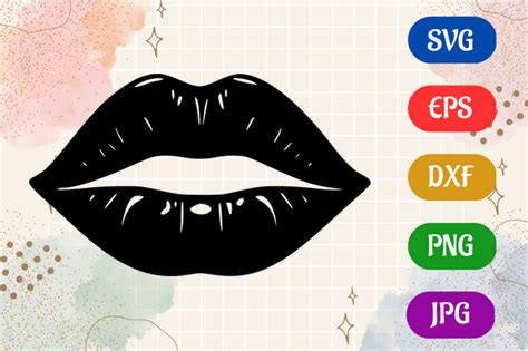 Lips | Silhouette SVG EPS DXF Vector Graphic by Creative Oasis ...