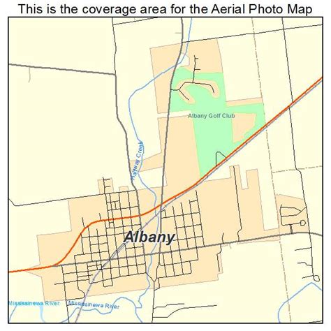 Aerial Photography Map of Albany, IN Indiana