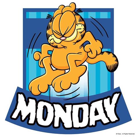 Monday | Garfield and odie, Garfield cartoon, Garfield and friends