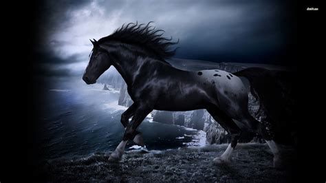 Black horse art wallpaper | 1920x1080 | #11862