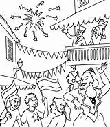 Dance And Party Scene For Carnival  Coloring Pages Kids sketch template
