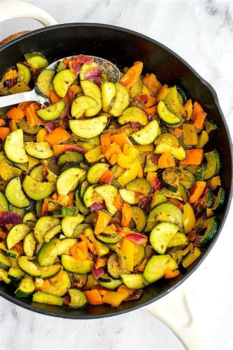 Easy Greek Vegetables (20 Minute Skillet Recipe) | Bites of Wellness