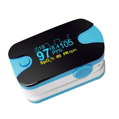 PI Respiration Rate Monitor Portable Color OLED Finger Pulse Oximeter 4 Parameter SPO2 PR Health ...